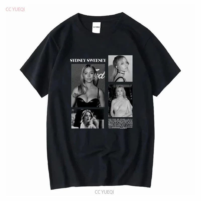 [มีสินค้าพร้อมส่ง] เสื้อยืด Limited Sydney Sweeney สำหรับผู้ชายและผู้หญิง แขนยาวหรือแขนสั้น สไตล์วิน