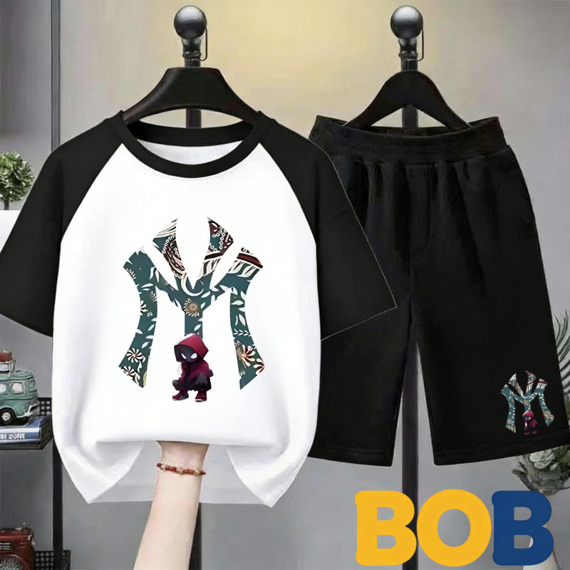 【จัดส่งไทย】2ชิ้น BOB ชุดเด็กผู้ชาย Spiderman ชุดสั้น เนื้อ TC ใส่สบาย ไม้ยับ ชุดนอนเด็ก ชุดบ้าน สวยทันสมัย 3-10 ปี#10519