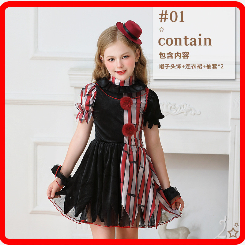 ชุดเด็กฮาโลวีน: The Conjuring Cosplay Girl Dress Party Funny Dress Carnival Performance Outfit