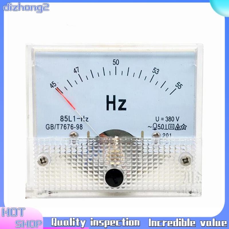 [dizhong2]85L1-HZ Square Pointer Type AC 380V Analog Panel Frequency Meter Tester Gauge Hertz Indica