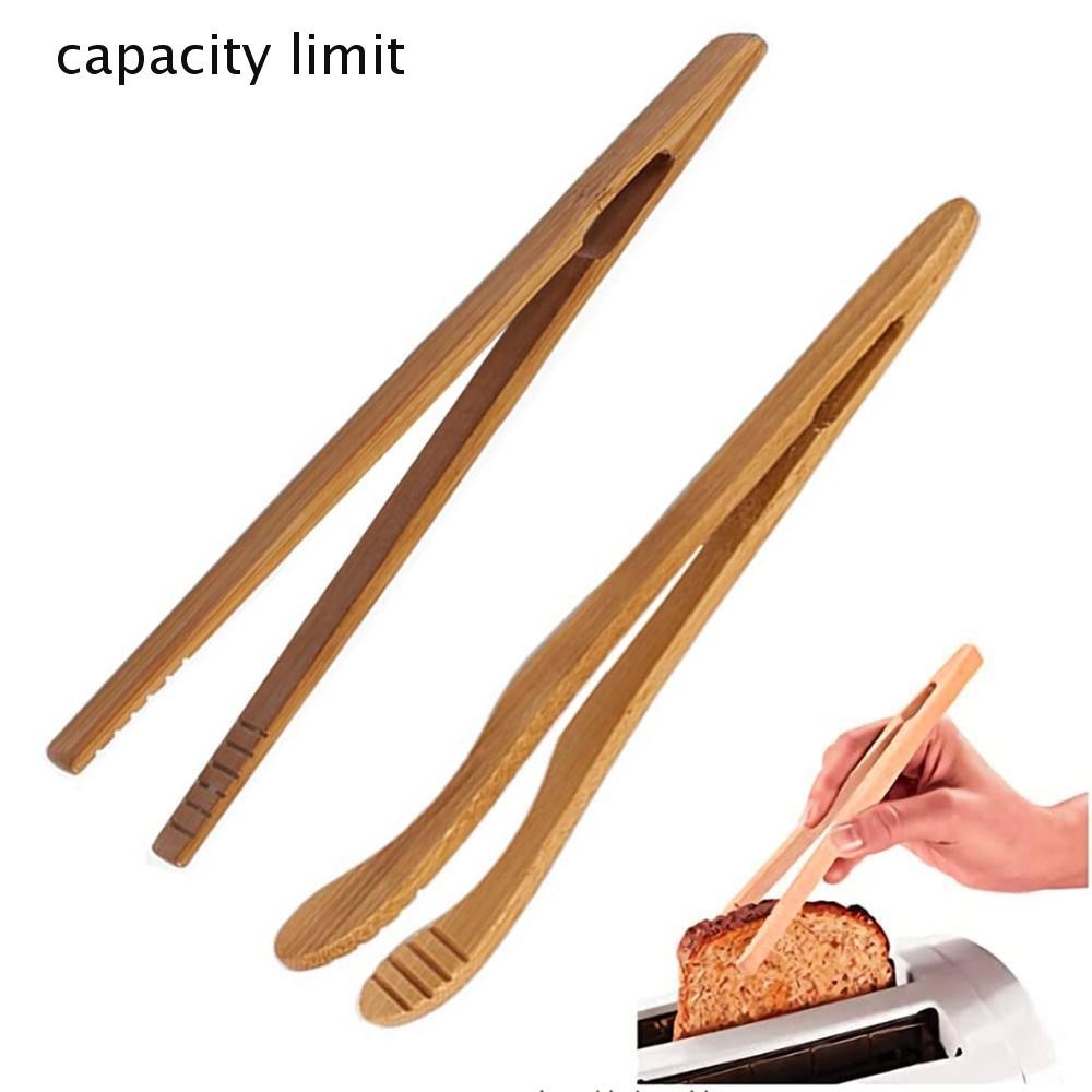 COZY Tea Tweezer Bacon Bread Clamp ไม้ไผ่ทําอาหาร Toast Clip