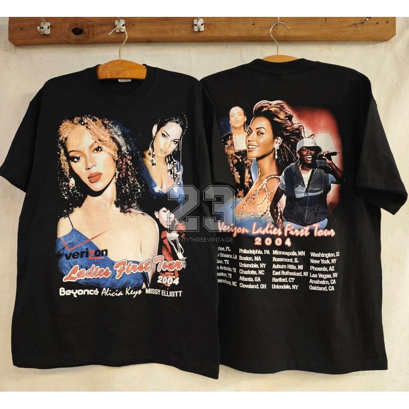 [ 23 ] Beyonce Verizon Ladies First Tour 2004 Dead Stock เสื้อวินเทจ เสื้อทัวร์  vintage shirt