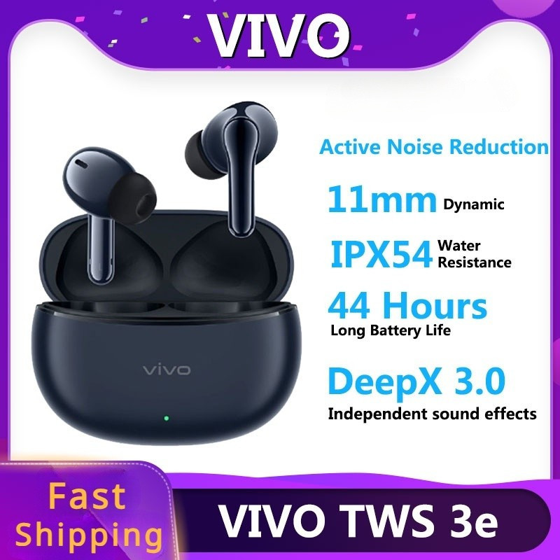 Vivo TWS 3e หูฟังอัจฉริยะลดเสียงรบกวนที่ใช้งานบลูทูธ 5.3 หูฟัง c Call Noise Cancellation Deepx 3.0HT
