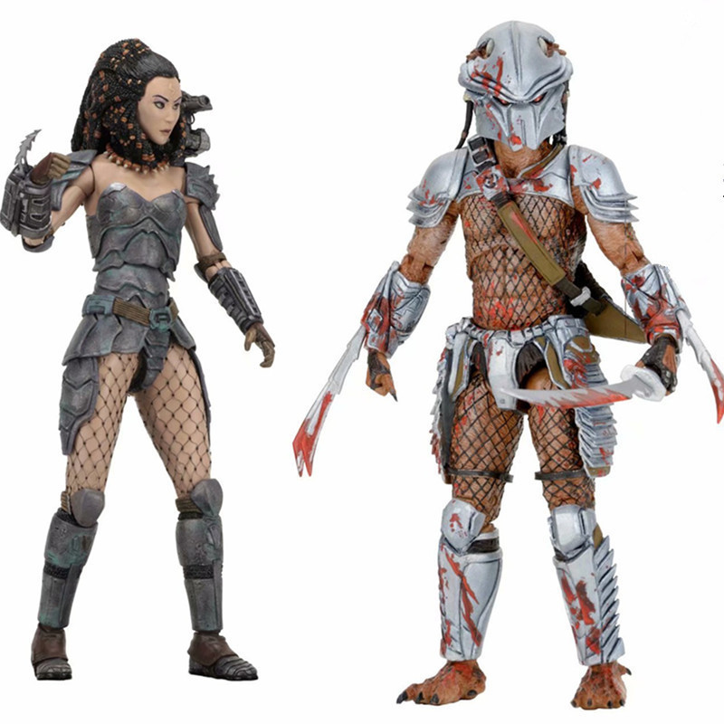 NECA Predator 18 Wave หญิง Predator Predator Predator Snake Scar Iron Blood Model Figure