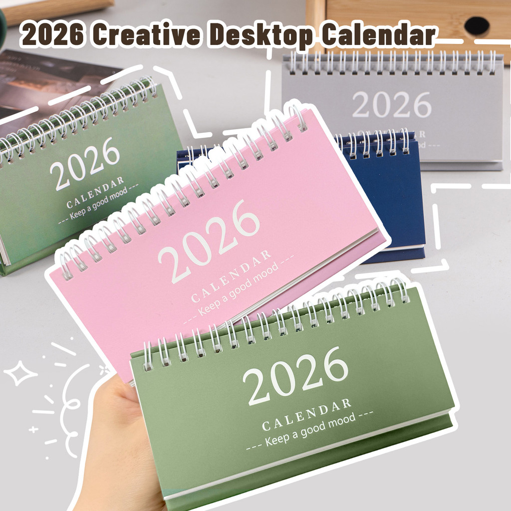 5 ชิ้นทนทาน Copperplate กระดาษปฏิทินตั้งโต๊ะ | นักวางแผนมินิมอล 18 เดือน กรกฎาคม 2025-เด็ค 2026 | ที