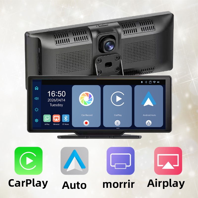คอนโซลกลาง 37 ซม.Carplay หน้าจอการฉายภาพ DVR HD ด้านหน้า 4K ด้านหลัง 1080P Night Vision เครื่องบันทึ