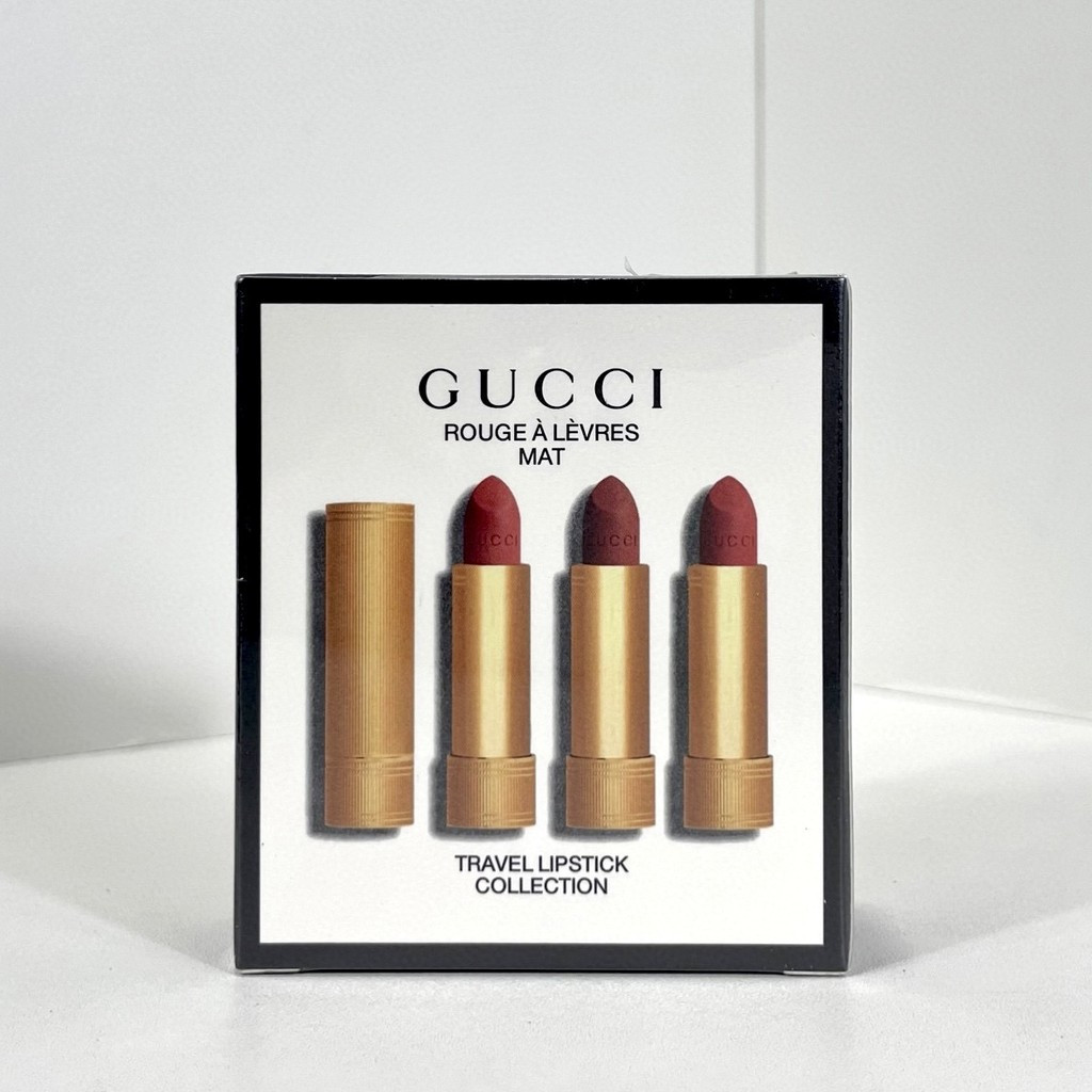 [คัดพิเศษ] Hot Style 70 Gucci Gold Tube Matte Lipstick Three- Piece Set ประกอบด้วย: 3.5g * 3.หมายเลข