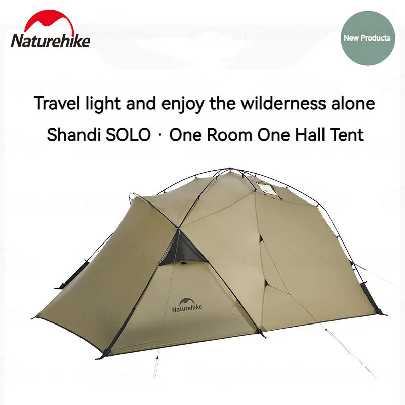Naturehike Camping เต็นท์ 1-2 คน 4 ฤดูกาลเต็นท์ Ultralight Windproof เต็นท์กันฝน 15d ไนลอนเต็นท์เดิน
