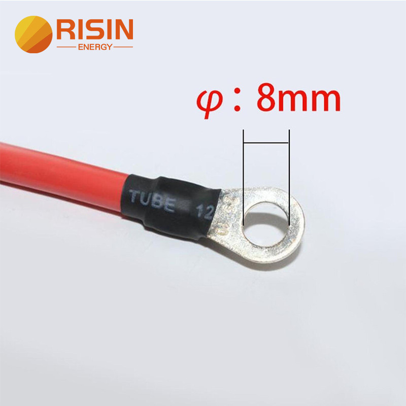 Custom 8AWG 6AWG 4AWG Terminal Lugs สายรัดสายไฟ PVC อินเวอร์เตอร์พลังงานแสงอาทิตย์สายไฟแบตเตอรี่