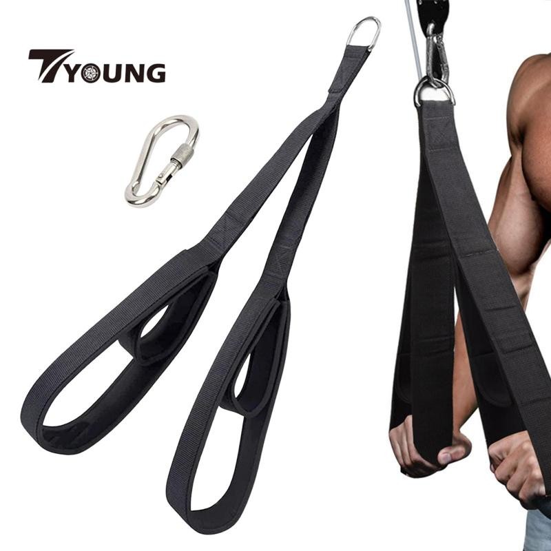 Tricep Strap Ab Crunch Strap กันลื่น ใช้งานได้กับท่า crunch และยืดกล้ามเนื้อต้นแขน