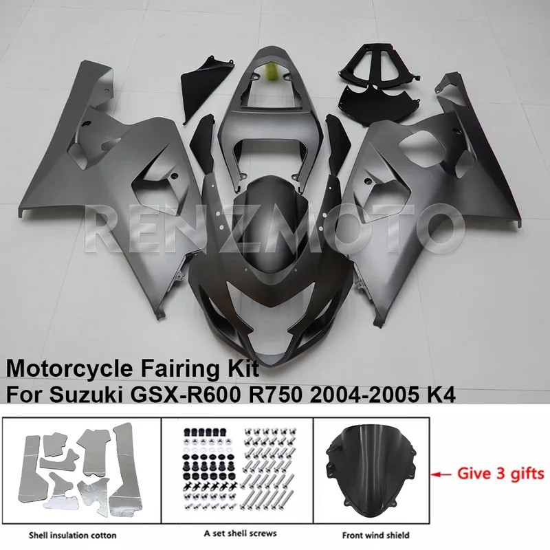For SUZUKI GSXR 600 750 04-05 K4 K5 Fairing R/Z S4GA42 Motorcycle Set Body Kit decoration Plastic Gu