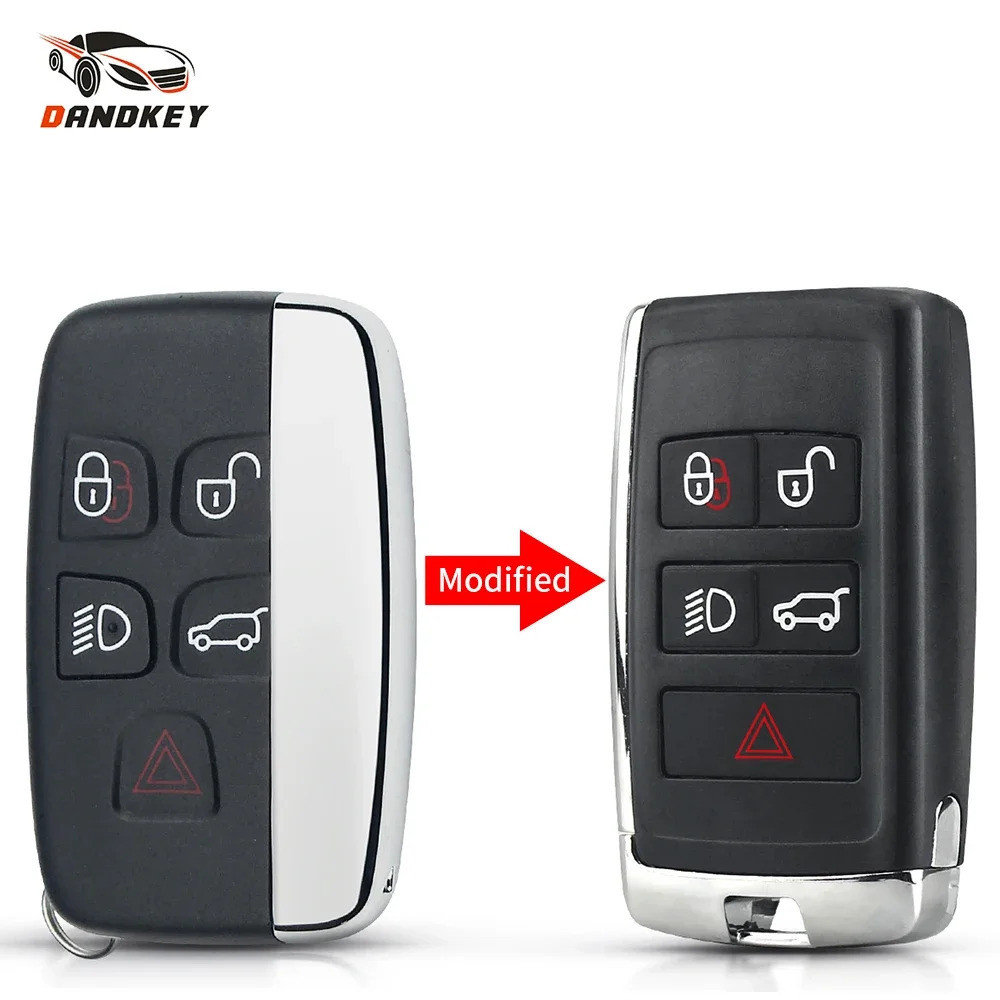 Dandkey Original/Modified Remote Car Key Shell Case สําหรับ Land Rover Sport Evogue LR4 2010-15 Refi