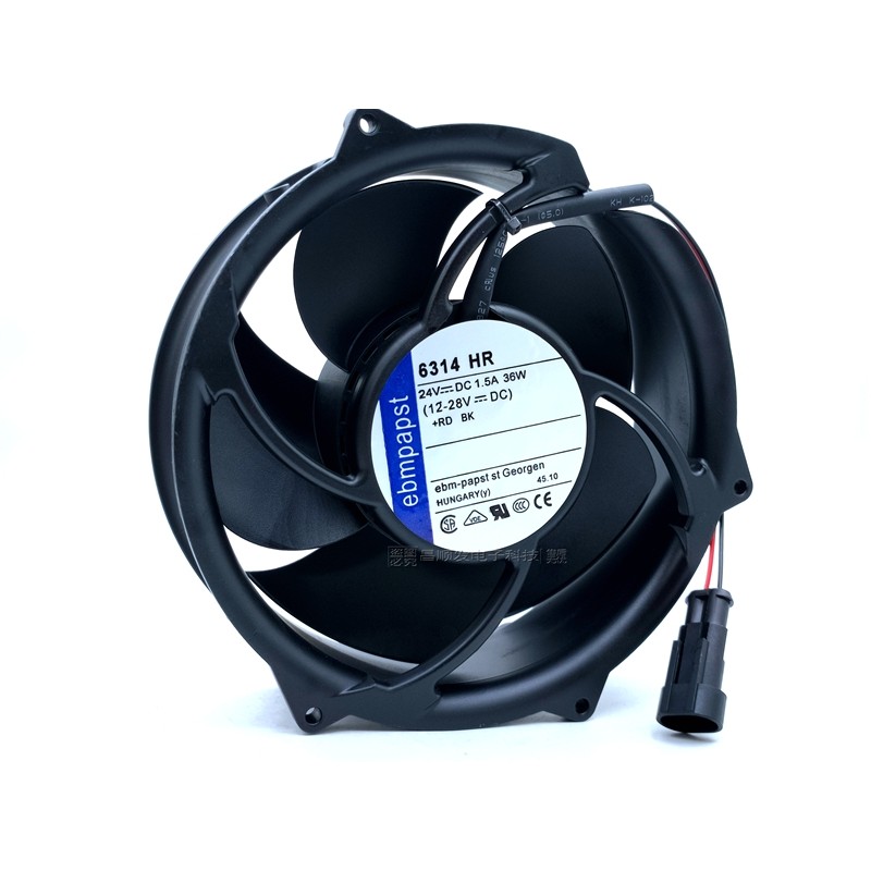 Original 6314HR 6314HUebmpapst 24V ACS510 อินเวอร์เตอร์ ABB Cooling พัดลมกันน้ํา 36W