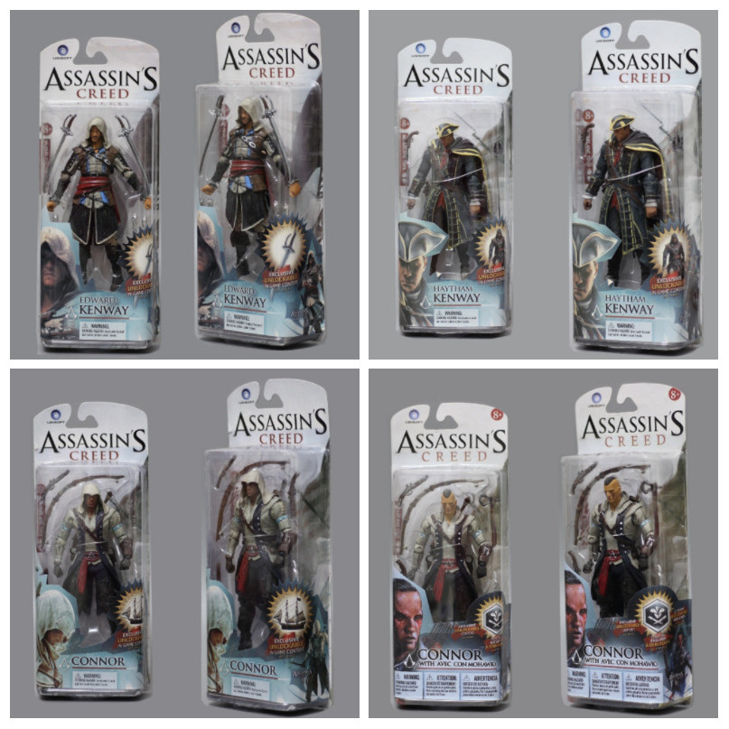 NECA Macfarlane Assassin's Creed Black absorbance cloth Edward Kenway Conner 6Inch Movable Hand Mode