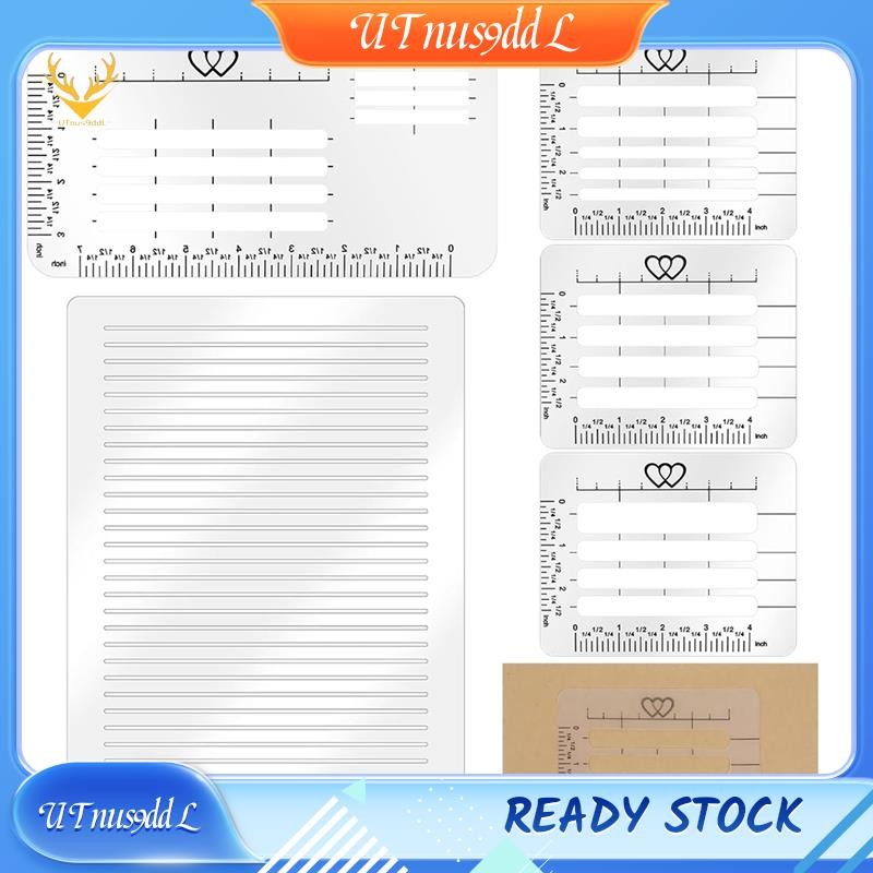 [UTnus9ddL] 5 PC Straight Line Stencil Template Set Scale Spacing Line Drawing Stencils การ์ดเหมาะสํ