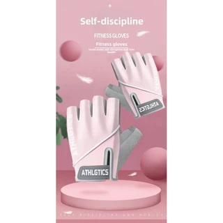 Sports Fitness Gloves for Women, Anti-Wear Wrist Guards, Pull-Up Bar, Weightlifting Training, Running, Spinning Bike, Callus Prevention, Breathable, Non-Slip