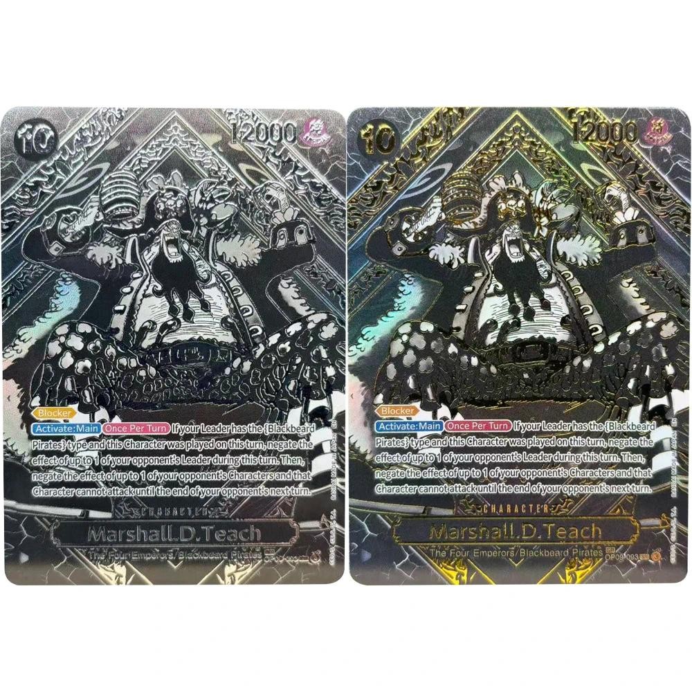 ONE PIECE คอลเลกชันการ์ด Marshall·D·สอน EN DIY คุณภาพสูง Self Made เกมอะนิเมะการ์ดของเล่น