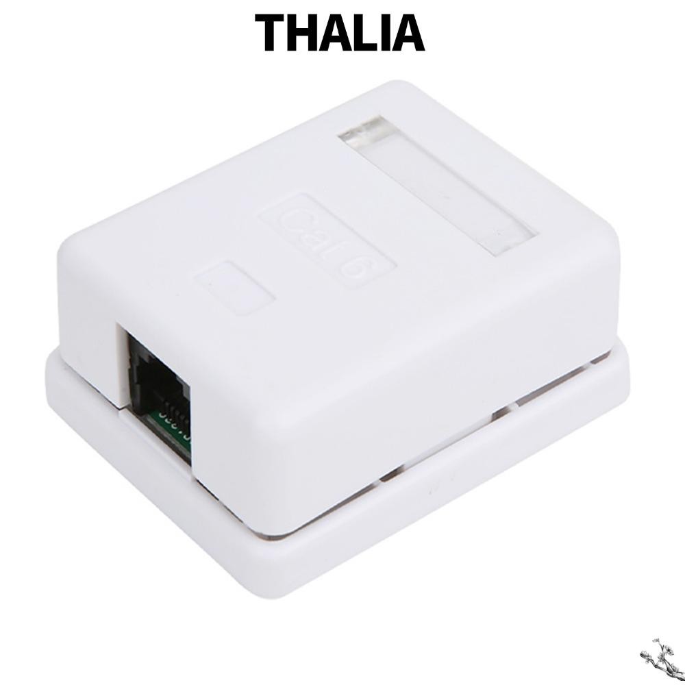 THAHALIA‌ 2 ชิ้น RJ45 Surface Mount กล่อง, Cat6 RJ45-8P8C พื้นผิวกล่อง, พอร์ตเดียว ABS Mount กล่องสํ