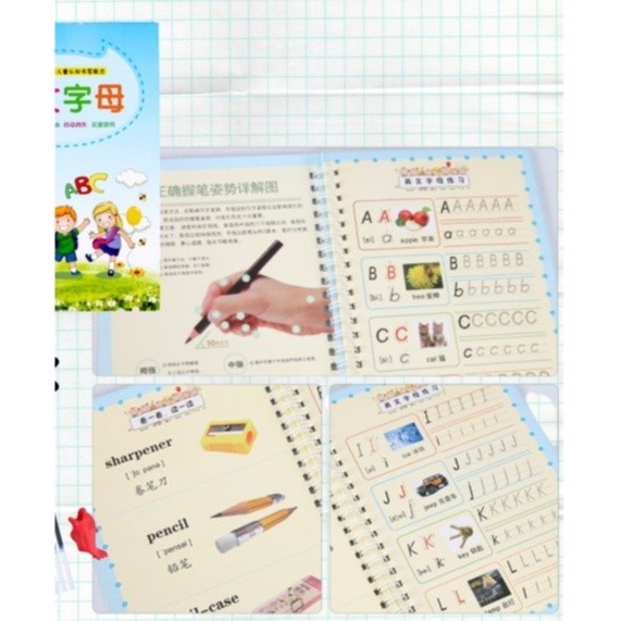 หนังสือเพื่อการศึกษาสําหรับหัดเขียนอนุบาล PAUD / หนังสือเวทมนตร์อัจฉริยะสําหรับเขียน MALL ใหม่! SHAL