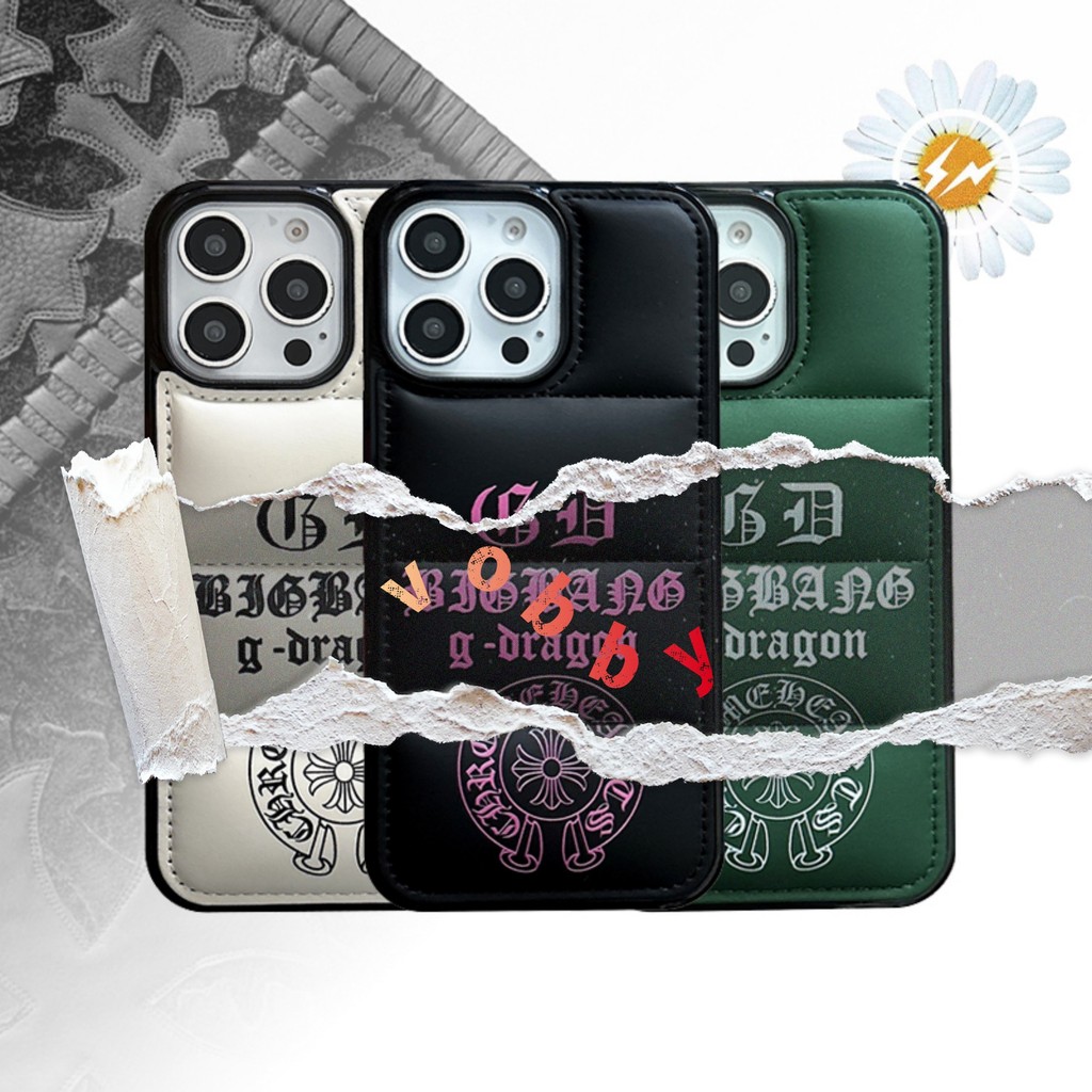 GD Cross Label Down Jacket Soft Shellเคสโทรศัพท์เหมาะสําหรับIPhone17 17AIR 17P 17PM 16P 16PM 16Plus 