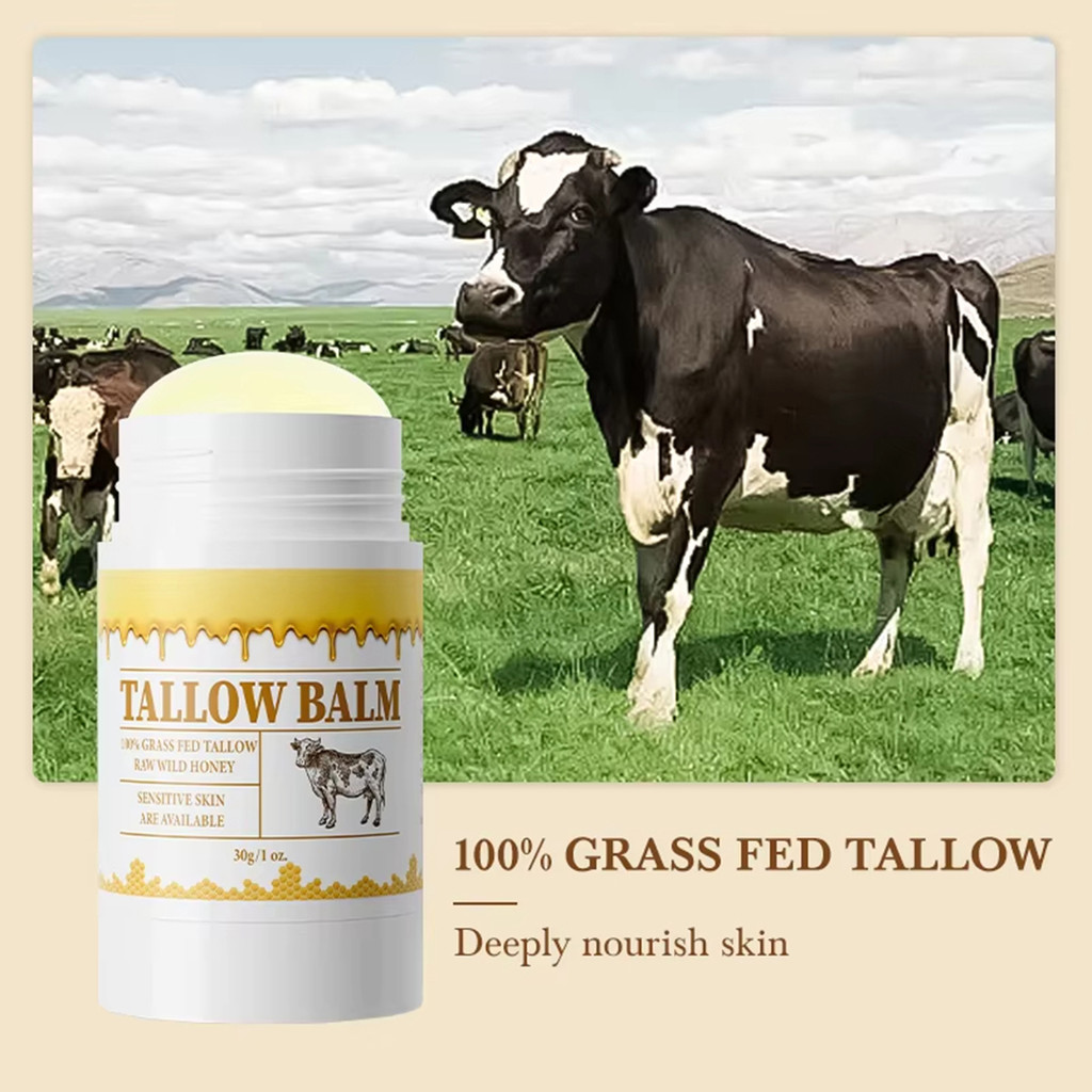 Beef Tallow Moisturizing Stick Organic Beef Tallow Face Moisturizer เหมาะสําหรับการใช้งาน On-The-Go