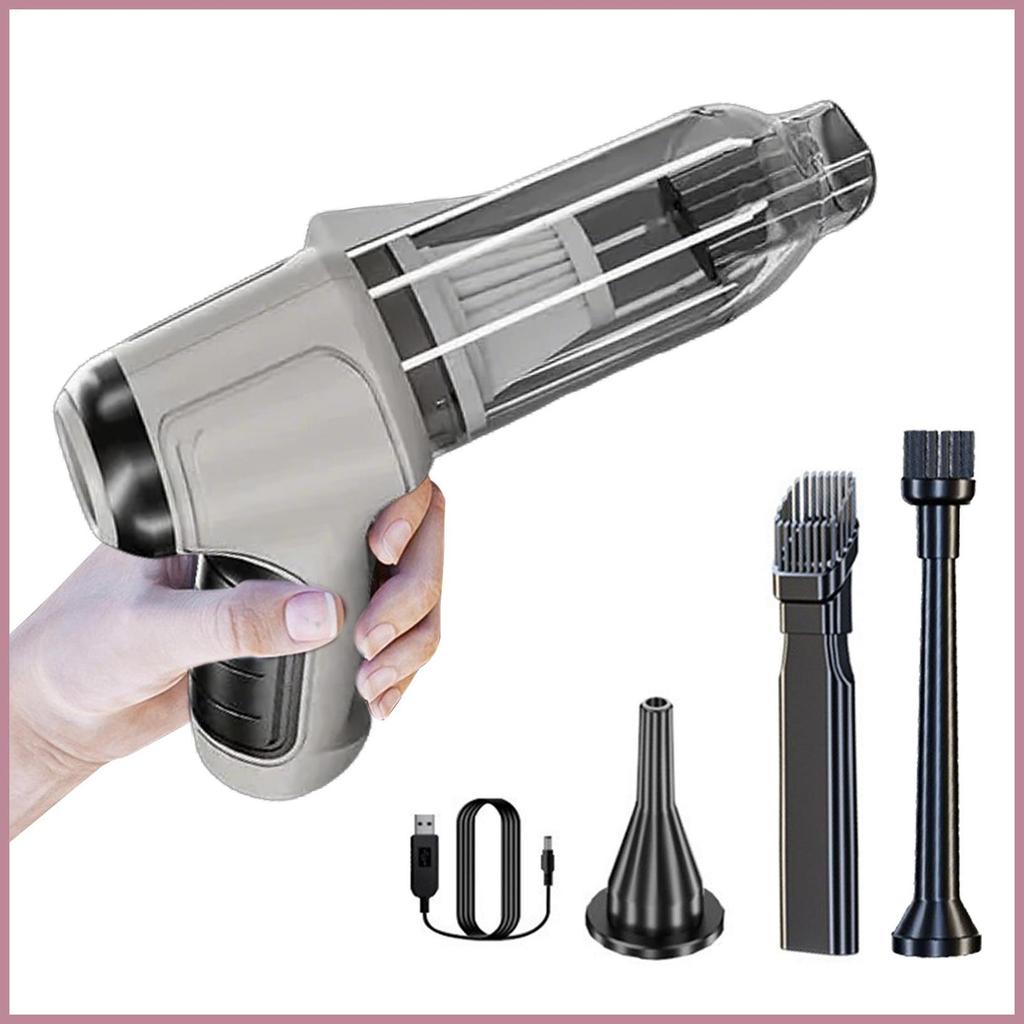 เครื่องดูดฝุ่นสําหรับรถยนต์ 9000Pa ทําความสะอาดแบบชาร์จไฟได้ขนาดกะทัดรัดเครื่องดูดฝุ่นสําหรับรถยนต์ร