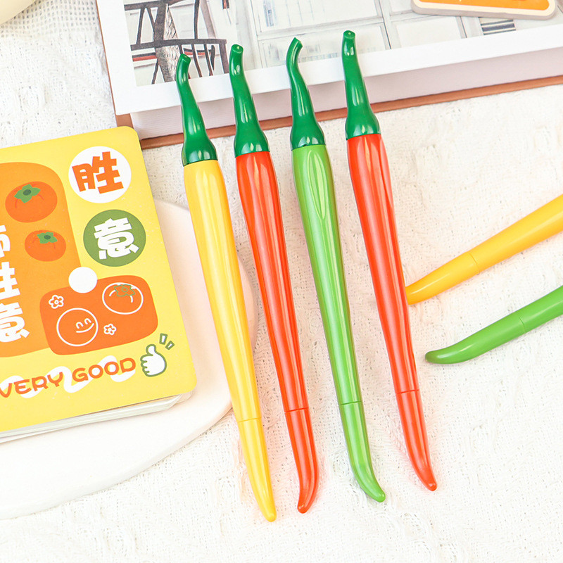 ปากกาเจล-สไตล์เกาหลี พริกชี้ฟ้าจําลอง. เรียบ แห้งเร็ว-ดํา-0.5มม - รูปที่ 2