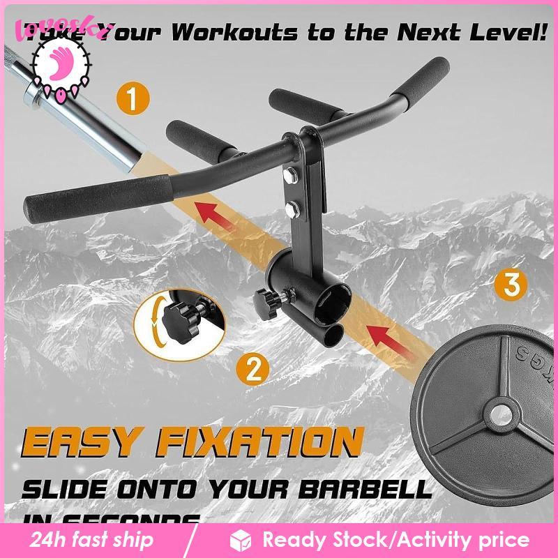 [Lovoski] Ai-bar T Bar Row, Barbell Row, Fitness Bar Handle, Straight Handle, สําหรับ Hamstrings Dum