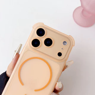 Soft TPU Matte สี่มุม Shock Proof เคสโทรศัพท์แม่เหล็กสําหรับ iPhone 17 16 15 14 Pro Promax 17 Air 16 15 Plus Non Yellowing