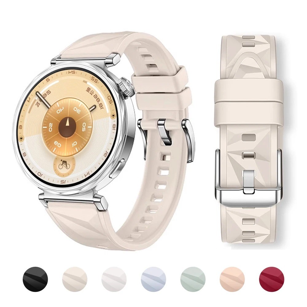 สายรัดสําหรับ Huawei Watch GT 6/5 Pro/GT3/GT4 42 มม.41 มม.ซิลิโคนสร้อยข้อมือกีฬา Huawei Watch GT6 Pro 42 มม.อุปกรณ์เสริม