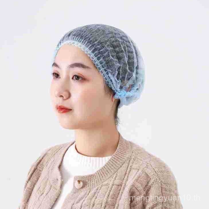 หมวกทํางานแบบใช้แล้วทิ้งหมวกป้องกันฝุ่นหมวกไม่ทอหมวกสุขาภิบาลหมวกเชฟหมวกสุทธิหมวกอาหารผมสุทธิ nx6ยู