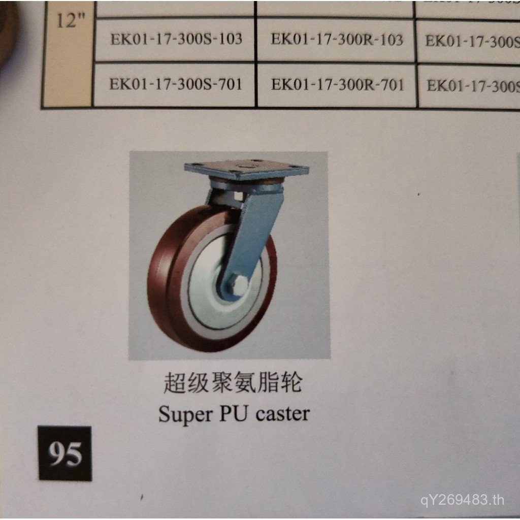 นิ้วสีแดง GLOBE6 Super Universal Caster Polyurethane ขายส่งจํานวนมากของแท้โรงงาน Super Heavy Duty Ca