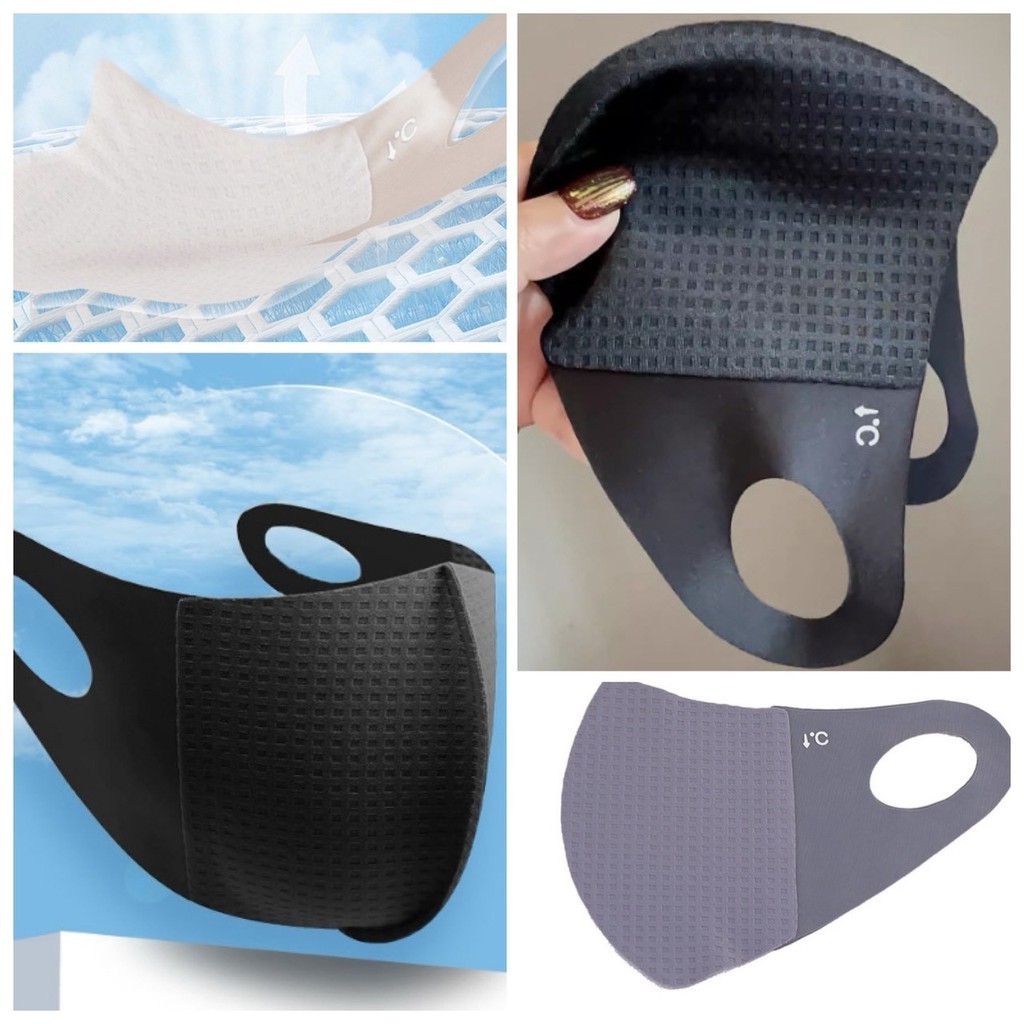 💥 หน้ากาก กันแดด วาฟเฟิล ระบายอากาศ หายใจสะดวกขึ้น กันฝุ่น UV แบบเต็มหน้า ออกกำลังกาย กีฬา ยืดได้เยอะ นุ่มสบาย 💥 - รูปที่ 3