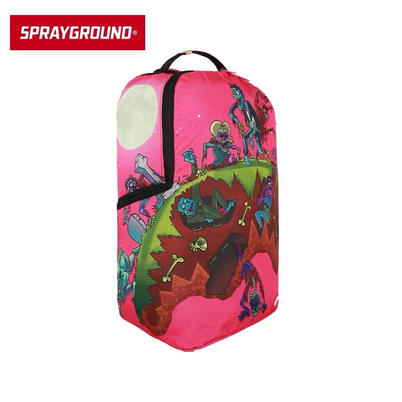 Dashui Goods sprayground Shark Mouth Zombie Print Backpack 5708 ภาพถ่ายไม่คืนเงินไม่แลกเปลี่ยน