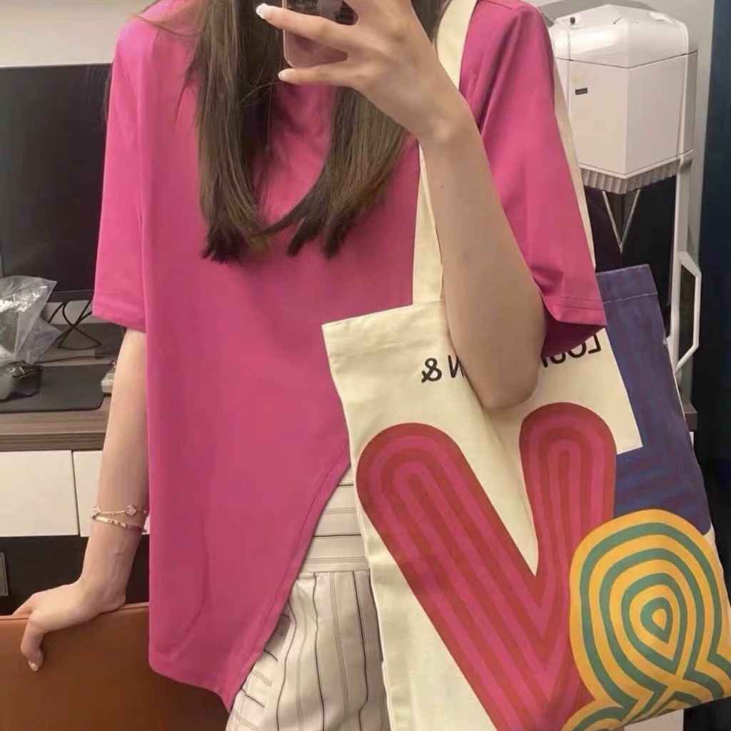 กระเป๋าสำหรับสตรียกบ่า ทำจากผ้าใบ พร้อมถุงช้อปปิ้งหนาและมีความจุมาก