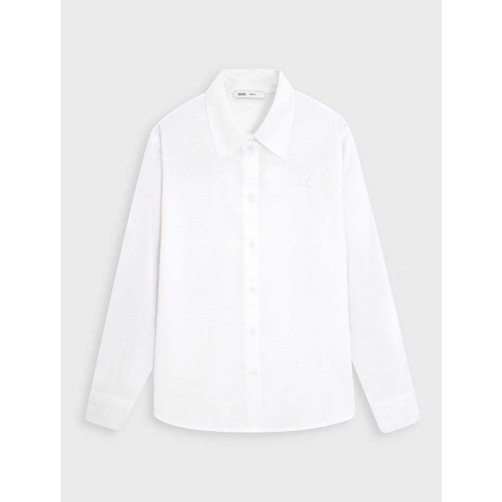 CANIFA เสื้อเชิ้ตผู้หญิงคอปกและแขนยาว 6TH25W004 สวมใส่ง่าย
