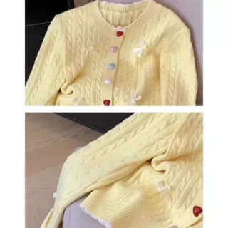 Veewink พร้อมส่งจากกทม เสื้อสเวตเตอร์คริสต์มาส เสื้อคาร์ดิแกนถักสไตล์เกาหลี ทรงสั้น น่ารัก กระชับเอว เนื้อผ้านุ่ม