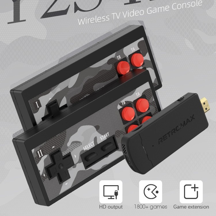 Y2 PLUS คอนโซลเกมย้อนยุค HD HDMI คอนโซลเกมทีวีคู่เล่นคอนโซลเกม FC เกมคอนโซล