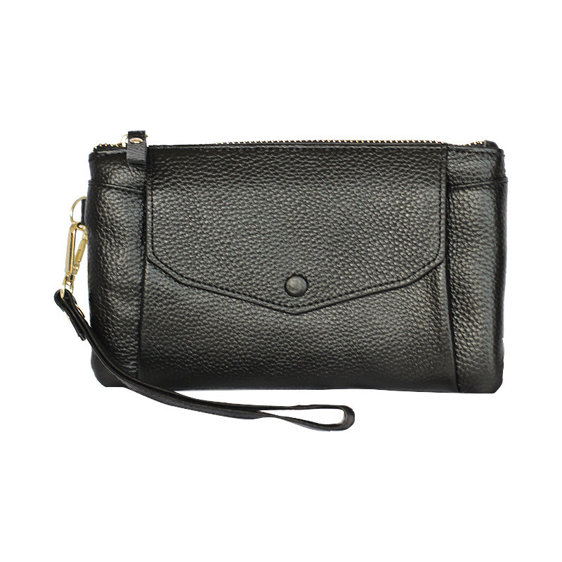 กระเป๋าคลัทช์หนังวัวสไตล์เรียบง่ายสำหรับสตรี เหมาะสำหรับเก็บโทรศัพท์มือถือ