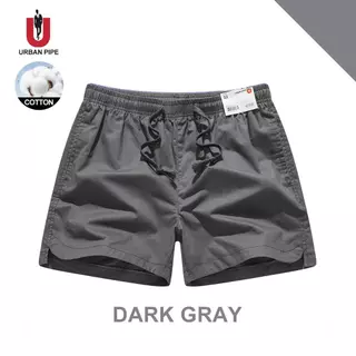 URBAN PIPE กางเกงสั้นเหนือกระดานเข่าสั้นธรรมดาสำหรับผู้ชาย Plain Fashion 100% Cotton Shorts 42510