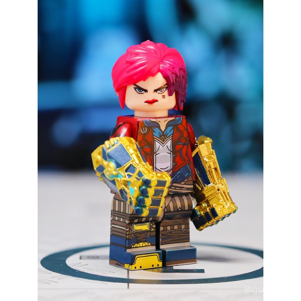 Battle of Twin City Minifigures ของเล่น League of Legends เกม Building Blocks Judge Picheng Weihex เ