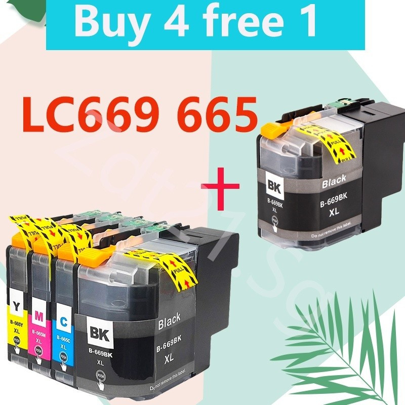 ใช้งานร่วมกับ Brother LC669XL LC665XL ตลับหมึก LC669 LC665 LC669 XL LC665 XL LC 669 LC 765 สําหรับ M