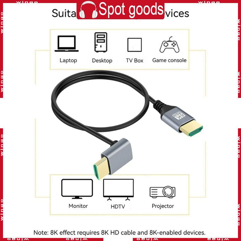 WIN 90 องศาชายสายต่อขยายที่รองรับ HDMI ลงมุมซ้ายขวา 8k60hz