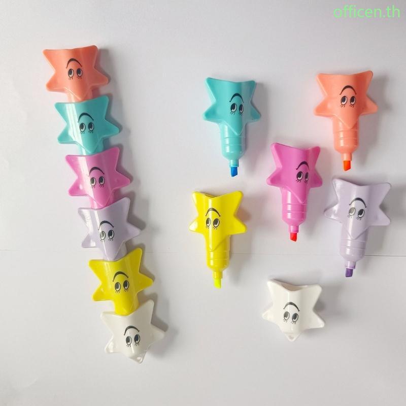 Cen 2x ชุด Splicing Highlighter Markers หัวใจ Highlighter Star รูปร่าง Highlighter ปากกา Bible Marke