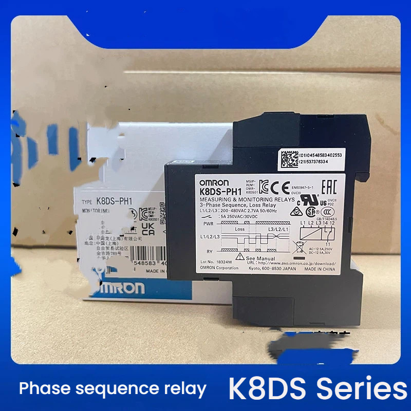 รีเลย์ป้องกันลําดับเฟส Omron K8DS-PH1-001/K8DS-PM2/PA2/K8AK-PM2/PM1
