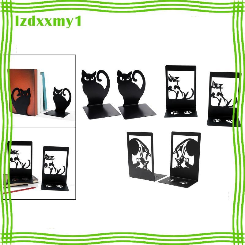 [Kiddy] 2 ชิ้น Cat Bookends ตกแต่ง Bookends Book Holders Book Stopper สําหรับชั้นวางเด็ก