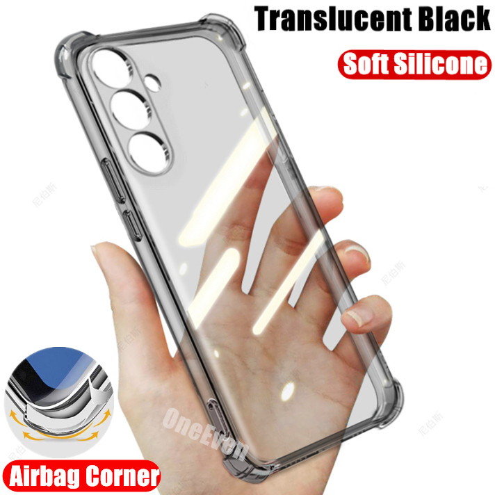 สําหรับ Samsung Galaxy M56 5G 6.74 นิ้ว SM-M566B N566BDS ซิลิโคนโปร่งแสงสีดํา Jelly กรณีโปร่งใสทหารเ