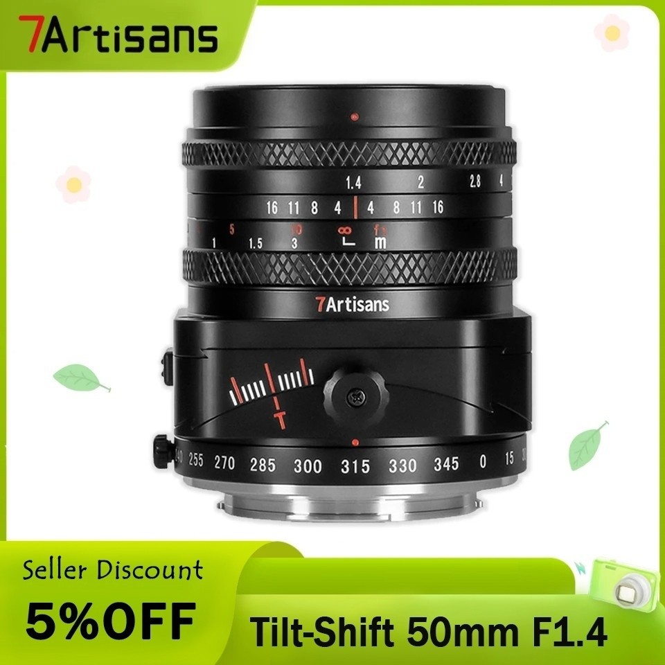 7Artisans 50mm F1.4 APSC Manual Focus TiltShift Lens for E/X/M43