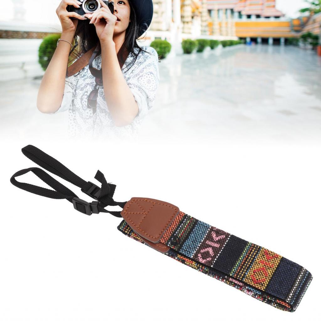 สายคล้องกล้อง Universal Vintage ไหล่คอปรับความยาว 40.55in สไตล์ชาติพันธุ์สำหรับ SLP