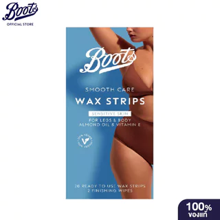 Boots Smooth Care Wax Strips Sensitive Skin For Legs & Body บู๊ทส์ สมูท แคร์ แว็กซ์ สทริพส์ เลกส์ แอนด์ บอดี้